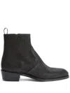 Giuseppe Zanotti Suede Panelled Ankle Boots In Black