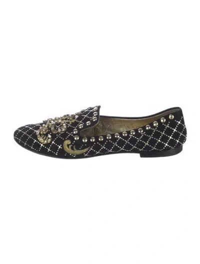 Pre-owned Giuseppe Zanotti Suede Patterned Loafers In Blue