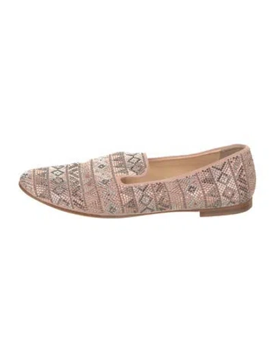 Pre-owned Giuseppe Zanotti Suede Patterned Loafers In Pink