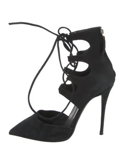 Pre-owned Giuseppe Zanotti Suede Pumps In Black