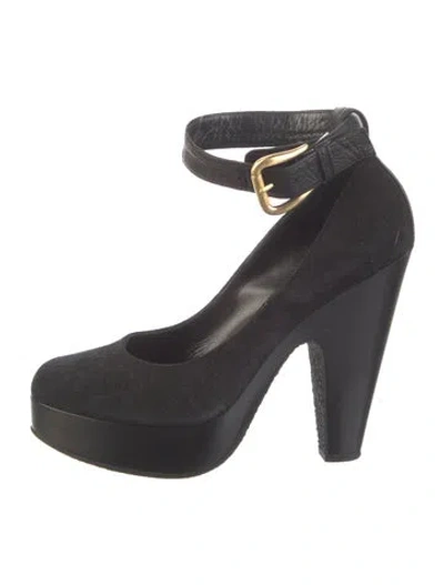 Pre-owned Giuseppe Zanotti Suede Pumps In Black