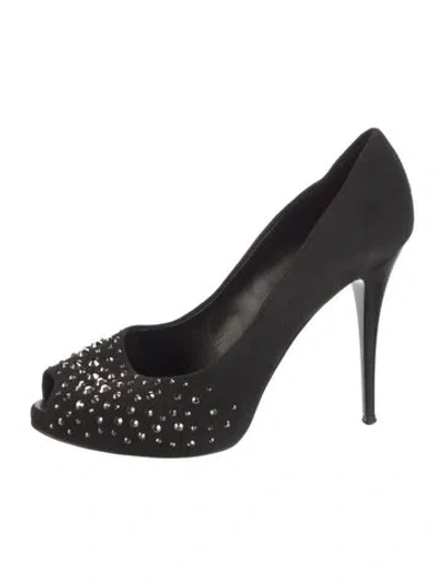 Pre-owned Giuseppe Zanotti Suede Pumps In Black