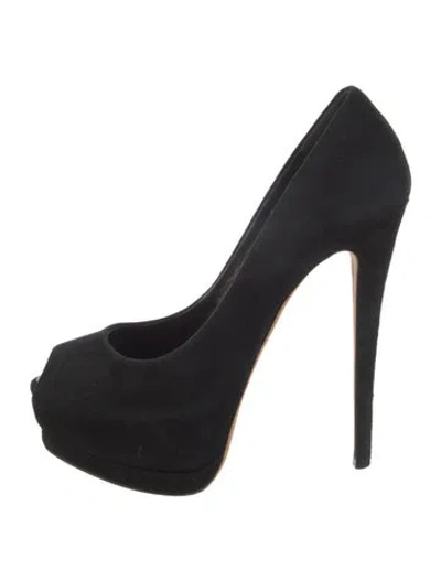 Pre-owned Giuseppe Zanotti Suede Pumps In Black