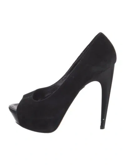 Pre-owned Giuseppe Zanotti Suede Pumps In Black