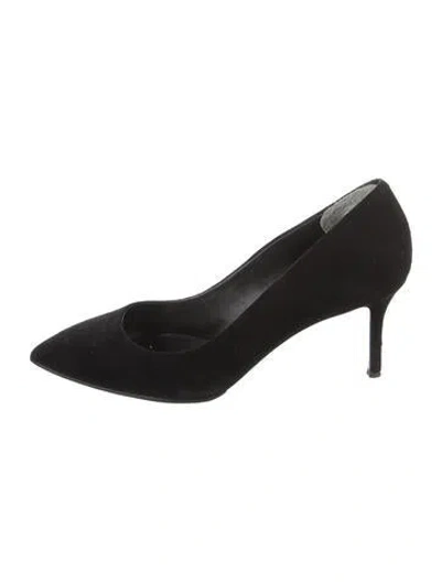 Pre-owned Giuseppe Zanotti Suede Pumps In Black