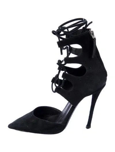 Pre-owned Giuseppe Zanotti Suede Pumps In Black