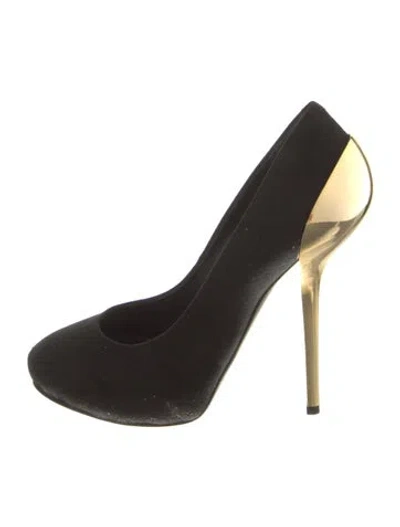 Pre-owned Giuseppe Zanotti Suede Pumps In Black
