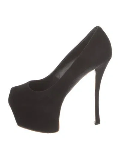 Pre-owned Giuseppe Zanotti Suede Pumps In Black