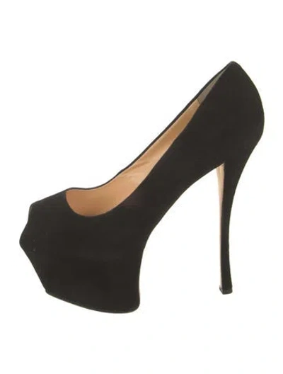 Pre-owned Giuseppe Zanotti Suede Pumps In Black