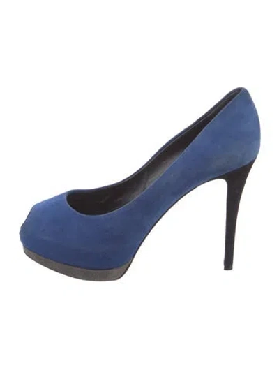 Pre-owned Giuseppe Zanotti Suede Pumps In Blue