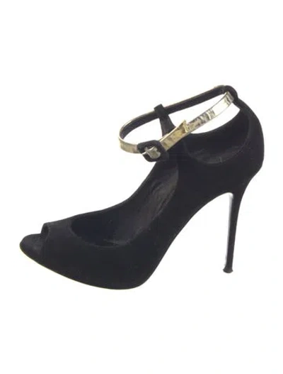 Pre-owned Giuseppe Zanotti Suede Pumps In Blue