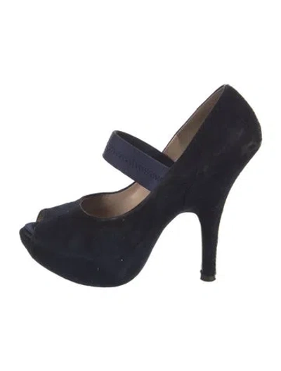 Pre-owned Giuseppe Zanotti Suede Pumps In Blue