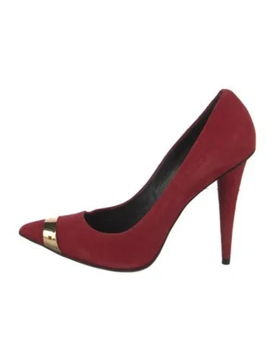 Pre-owned Giuseppe Zanotti Suede Pumps In Burgundy