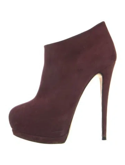 Pre-owned Giuseppe Zanotti Suede Pumps In Burgundy