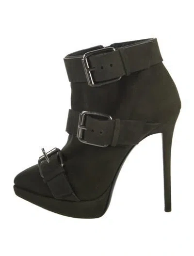 Pre-owned Giuseppe Zanotti Suede Pumps In Green