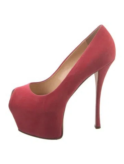 Pre-owned Giuseppe Zanotti Suede Pumps In Pink