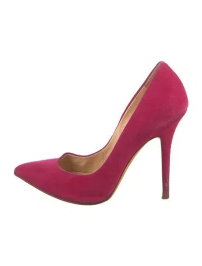 Pre-owned Giuseppe Zanotti Suede Pumps In Pink