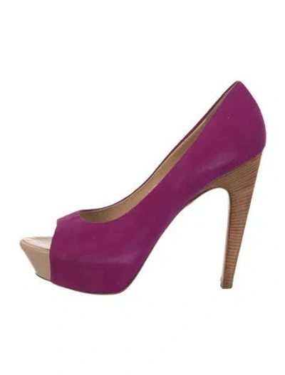 Pre-owned Giuseppe Zanotti Suede Pumps In Purple
