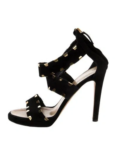 Pre-owned Giuseppe Zanotti Suede Sandals In Black