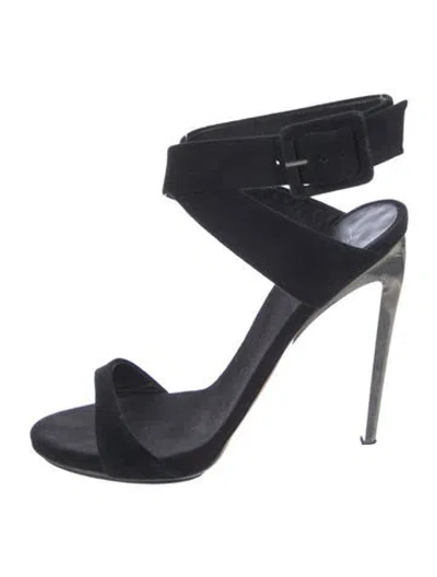Pre-owned Giuseppe Zanotti Suede Sandals In Black