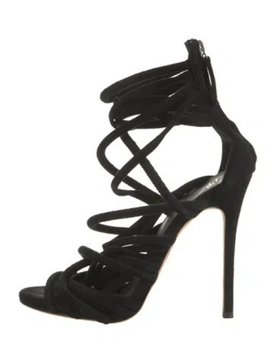 Pre-owned Giuseppe Zanotti Suede Sandals In Black