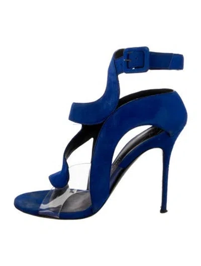 Pre-owned Giuseppe Zanotti Suede Sandals In Blue