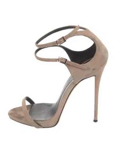 Pre-owned Giuseppe Zanotti Suede Sandals In Neutral