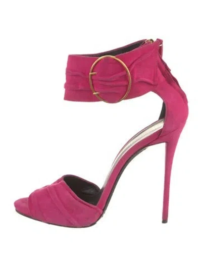 Pre-owned Giuseppe Zanotti Suede Sandals In Pink