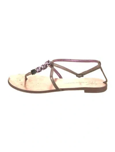 Pre-owned Giuseppe Zanotti Suede Sandals In Pink