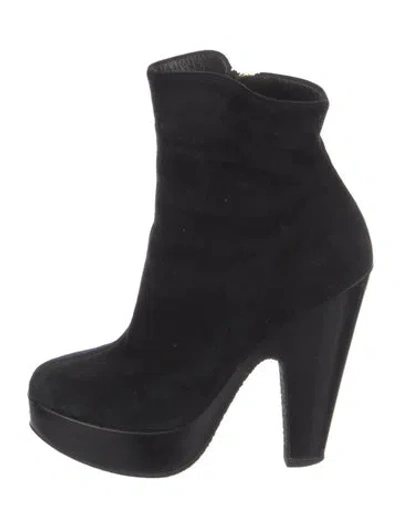 Pre-owned Giuseppe Zanotti Suede Sock Boots In Black