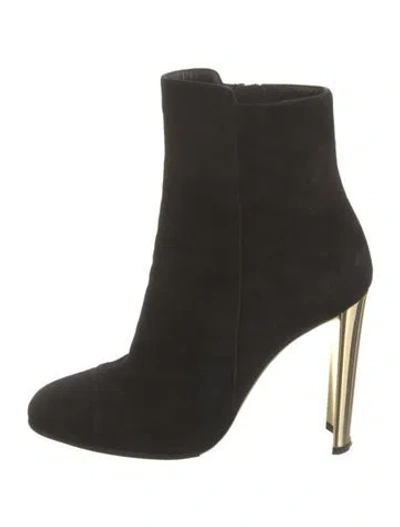 Pre-owned Giuseppe Zanotti Suede Sock Boots In Black