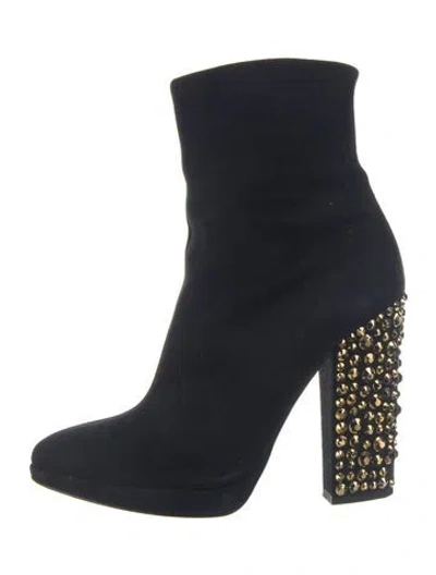 Pre-owned Giuseppe Zanotti Suede Sock Boots In Blue