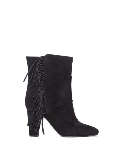 Giuseppe Zanotti Alabama Fringe Detailed Boots In Black