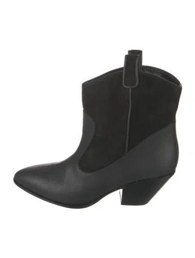 Pre-owned Giuseppe Zanotti Suede Western Boots In Black