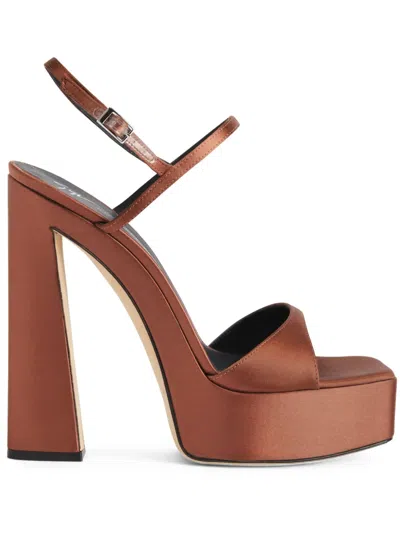 Giuseppe Zanotti Sylvy Satin Platform Sandals In Multi
