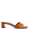 Giuseppe Zanotti 45mm Talia Block-heeled Mules In Orange