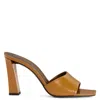 Giuseppe Zanotti 90mm Talia Square-toe Mules In Orange