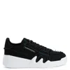 Giuseppe Zanotti Talon Croc-embossed Leather Low-top Trainers In Black