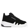 Giuseppe Zanotti Talon Croc-embossed Leather Low-top Trainers In Black