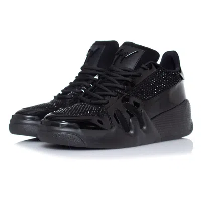 Giuseppe Zanotti Talon Black Trainers With Rhinestones