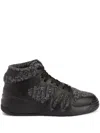 Giuseppe Zanotti Talon Knitted-panels Sneakers In Black