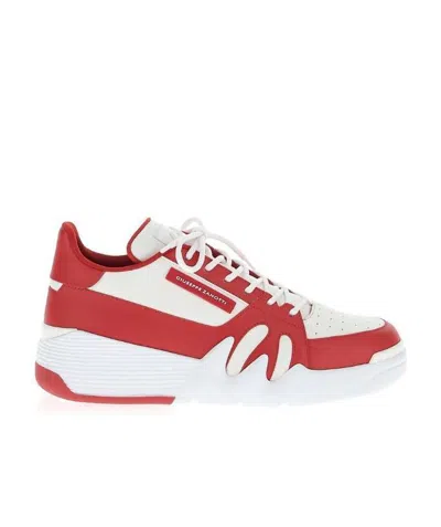 Giuseppe Zanotti Talon Lace-up Sneakers In White