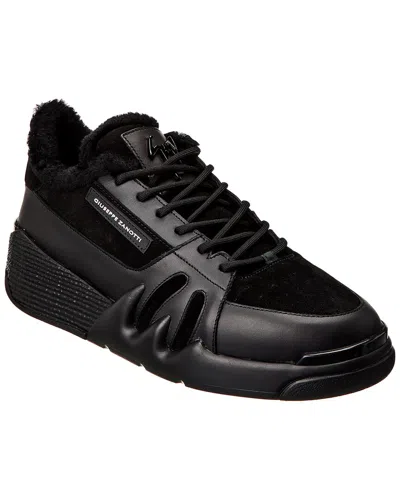 Giuseppe Zanotti Talon Leather & Suede Sneaker In Black