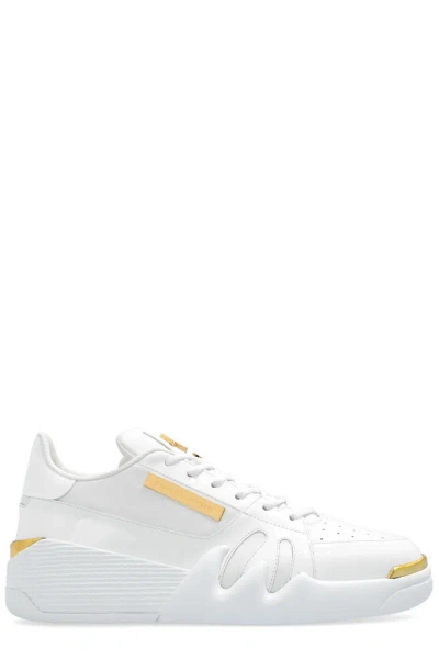 Giuseppe Zanotti Talon Logo Lettering Chunky Trainers In White