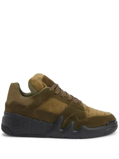 Giuseppe Zanotti Talon Logo-patch Sneakers In Brown