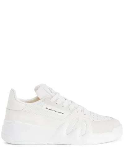 Giuseppe Zanotti Talon 皮质低帮运动鞋 In White