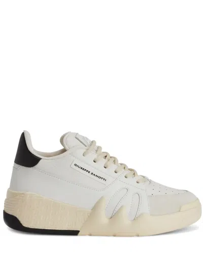 Giuseppe Zanotti Talon Panelled Leather Sneakers In White