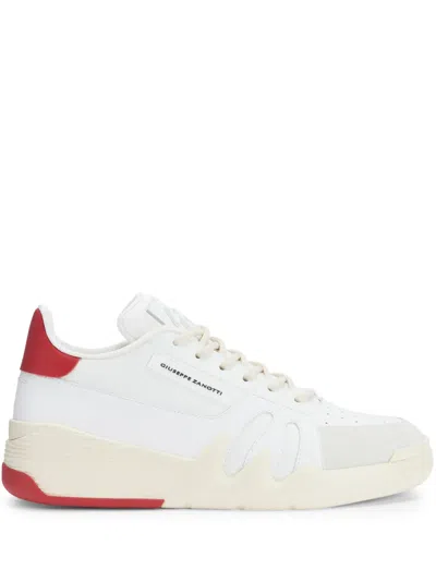 Giuseppe Zanotti Talon Panelled Leather Sneakers In White