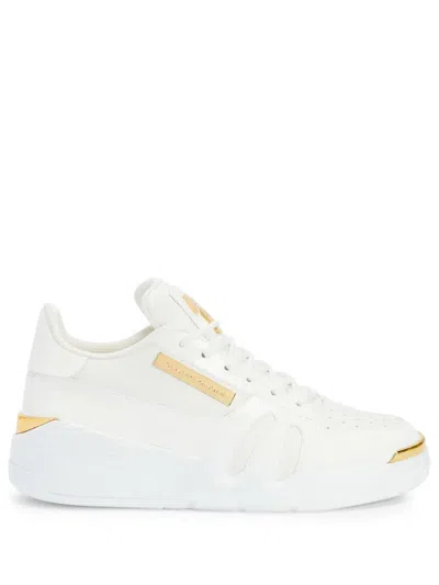 Giuseppe Zanotti Talon Panelled Leather Sneakers In White