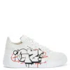 Giuseppe Zanotti Talon Graffiti Print Sneakers In White